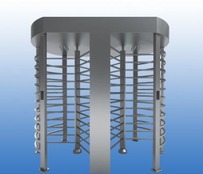 China 316SUS Double lane 120degree Rotation Semi-automatic Full Height Turnstile for sale