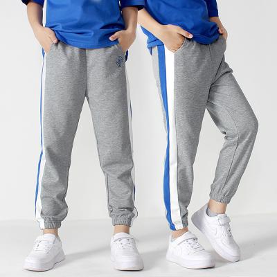 China Anti-pilling factory direct sales fashion two side new color striped casual pants kids slim casual pants for sale