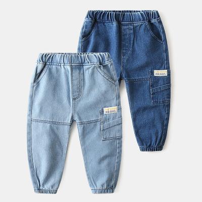 China Fade Proof Boys Children's Pants Boy's Jeans Kids Denim Jeans Spring Colored Long Branded Jeans for sale