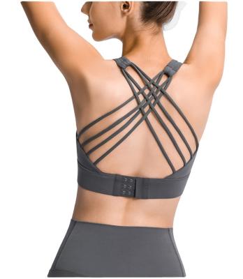 China High Quality Breathable Adjustable Back Neck Sports Fitness Ladies Quick Dry Strappy Yoga U Bra for sale