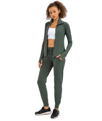 China 2023 Breathable Custom Sports Gym Yoga Wear Set Women Zip Up Fitness Yoga Jacket for sale