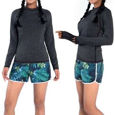 China Long Sleeve Women Long Sleeve Rash Guards OEM UPF50 Sublimation Printed Logo Stretch Beach Guard Custom Made for sale