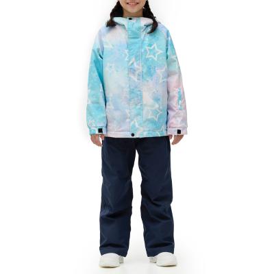 China Winter Hooded Coat Ski Snow Jacket Warm Waterproof Kids Women Anti-UV Coated Winter Cotton for sale