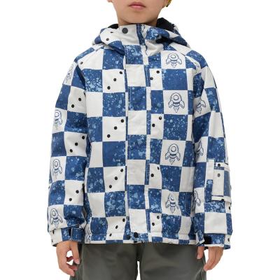 China Camouflage Kids Ski Suit Waterproof Warm Children Anti-UV Winter Printed Ski Jacket With Waterproof Pants High Quality Kids Ski Suit for sale