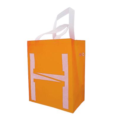 China Promotional Tape Eco-friendly Logo Laminated Reusable Non Woven Folding Shopping Bag Fashion Nonwoven Cheap Tote Bag Eco-friendly for sale