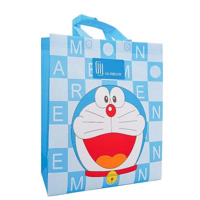 China Eco-friendly Wholesale Custom Logo Nonwoven Handbag Cartoon Pattern Shopping Bag for sale