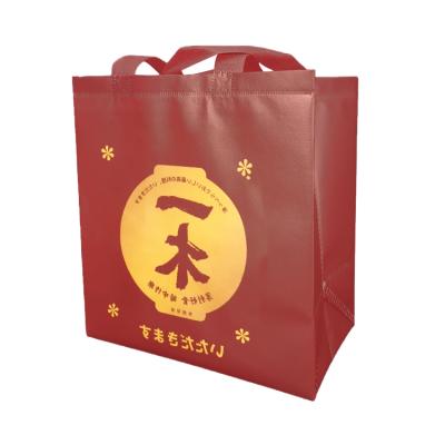 China Eco - Friendly Customized Logo Printing Best Seller Promotional Color Burgundy Laminated Nonwoven Bags for sale