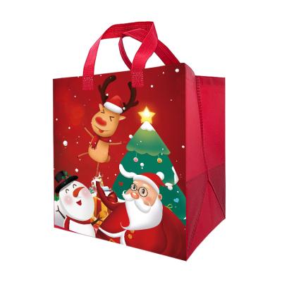 China Eco-Friendly Custom Design Cheap Aluminum Laminated Non Woven Bag Christmas Fabric Reusable Non Woven Shopping Bag for sale