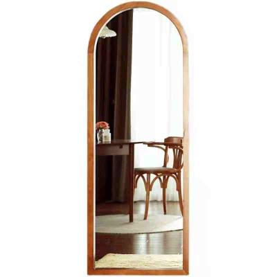 China 2022 New Technology Modern Professional Manufacturing Special Shaped Vanity Mirror Solid Wood Wooden Vanity Mirror for sale