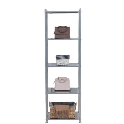 China Competitive Price Showroom Display Rack Floor Stand Minimalist Display Rack For Clothes And Bags Silver for sale