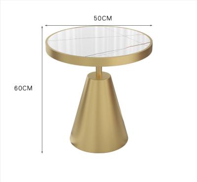 China Art style factory manufacture various high quality round metal marble coffee table for sale