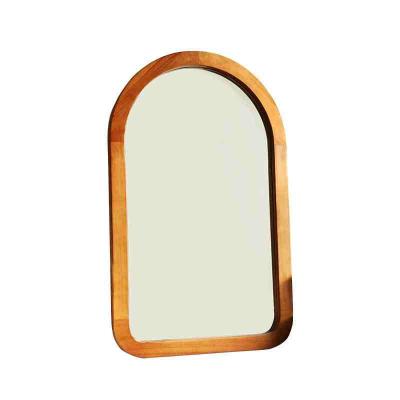 China Transitional Professional Manufacturer New High End Listing Solid Wood Rounded Small Mirror Round Small Mirrorr for sale