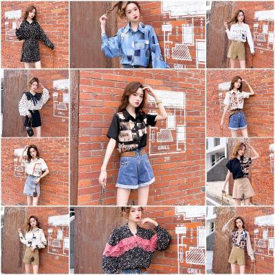 China Anti-wrinkle women's shirt 2022 new retro summer women's shirt Hong Kong flavor chic soft printed manufacturers wholesale for sale