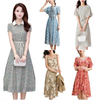 China New Wind Chiffon Dress Summer 2022 Anti-static Soft Floral Dress Fashion Temperament Goddess Dress Female Manufacturers Wholesale for sale