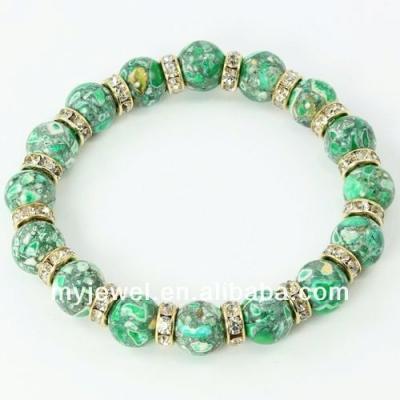 China Beaded Stretch Mustache Charm Bracelet for sale