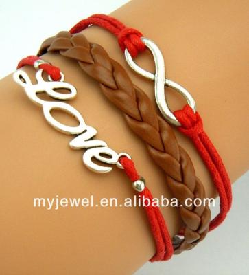 China Infinity Infinity Bracelet with Angel Wing Charm for sale