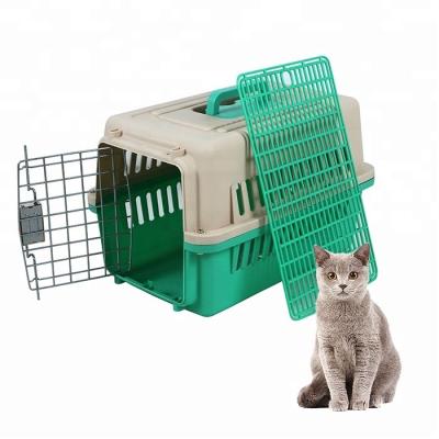 China Viable Outdoor Pet Carrier With Metal Door For Dog Cat Airline Carrier Box Carrier Travel Box for sale