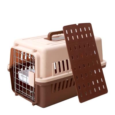 China Dogs Wholesale Large Dog Carrier Box With Wheel And Trolley Big Space A.I.T.A Pet Air Cage for sale