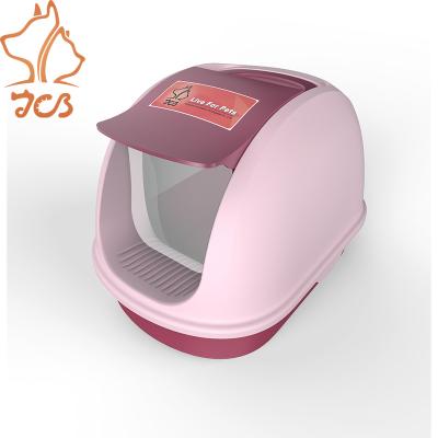 China Large viable single covered cat litter box in the house for sale