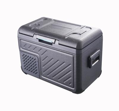 China low noise & 12v/24v Car Refrigerator 25l 35l 45l 55l Zone Mini Refrigerator Compressor Portable Car Fast Cooling Outdoor Dual Temperature Refrigerator for sale