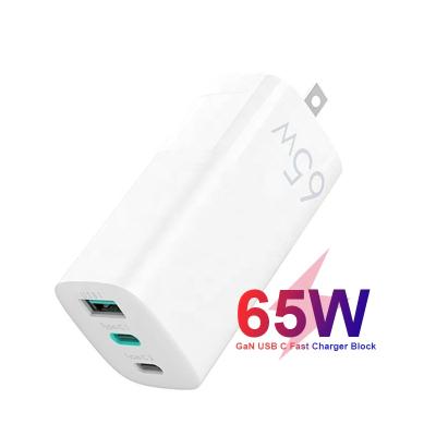 China Super Fast Type C Charger Brick Palladium USB Wall Super Fast Charging Unionup Multiport Adapter GaN Charger 65W USB C for sale