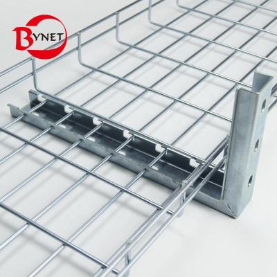 China Steel L Type Wall Bracket For Data Center Wire Mesh Cable Tray for sale