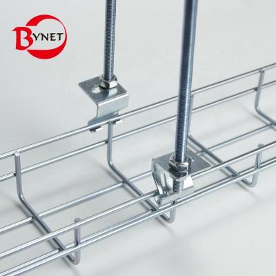 China Steel Ceiling Hanging Clip For Small Size Wire Mesh Cable Tray for sale