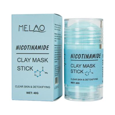 China Good Quality Pore Remover Safe Hot Sale Intensive Repair Mud Film Solid Cleansing Nicotinamide Clay Mask Stick for sale