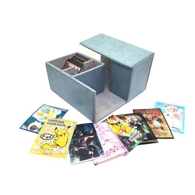 China Custom High Quality Leather Dice and Board Game Card Collection Deck Box For Board Game Card Deck Box Flip Deck Box For MTG Board Games for sale