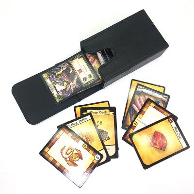 China Original Factory Deck Handmade Dice and Board Game Card Collectible High Quality Leather Box for Board Game Deck Storage Box for sale