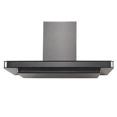 China New household T-shape range hood with unique design, fashion apple shape, round corner, automatic lift open for sale