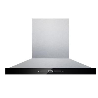 China Household T-shape range hood with full black tempered glass, easy cleaning for sale