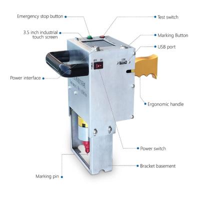 China Stores Dot Pin Marking Machine Portable Electric, Metal Engraving Building Material Machine for Chassis Number for sale