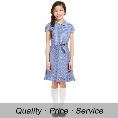 China SU-K91 Dress Girls Gingham School Gown Dresses Design OEM Service for sale