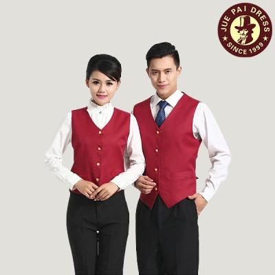 China Hotel fashion restaurant uniform designs for waiter and waitress for sale