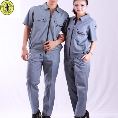 China Coverall Workwear Uniforms Industrial Uniform With Short Sleeve for sale