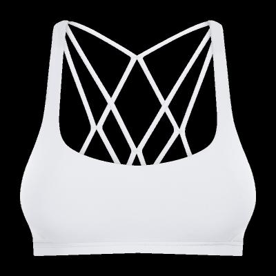 China Breathable Quick Dry Shockproof Without Underwire Fitness Yoga Running Sexy Crop Sports Bras For Women Fitness for sale