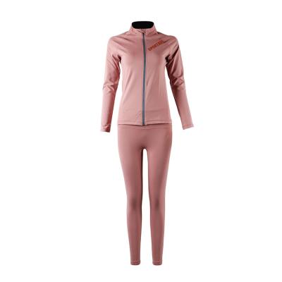 China New Breathable Modern Two Piece Yoga Set Outdoor Drop Long Sleeve Elasticity Pants And Sport Jacket for sale