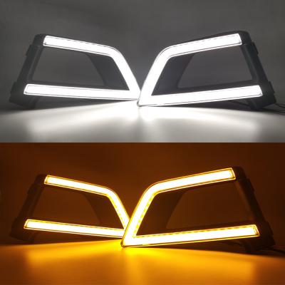 China ABS+led Car DRL For Mahindra XUV300 2019 2020 Daytime Running Lights 12V LED Daylight Fog Lamp Daytime Turn Signal for sale