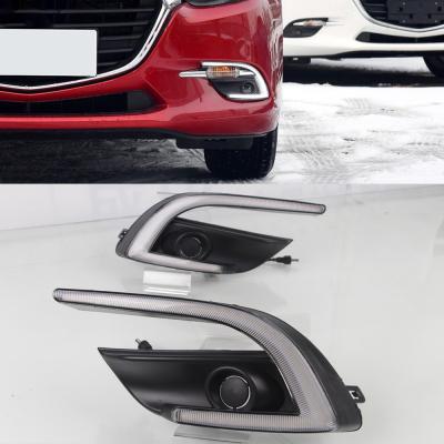 China ABS+led DRL For Mazda 3 Mazda3 Axela 2017 2018 Daytime Running Lights Fog Lamp Cover Headlight 12V Daylight Car-styling for sale