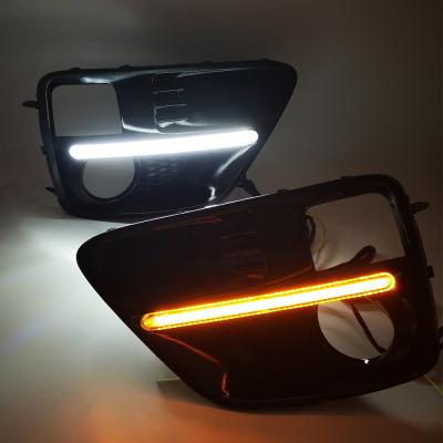 China ABS+led Car LED DRL Daytime Running Light For Subaru WRX 2015 2016 2017 Style Yellow Turn Relay Waterproof for sale