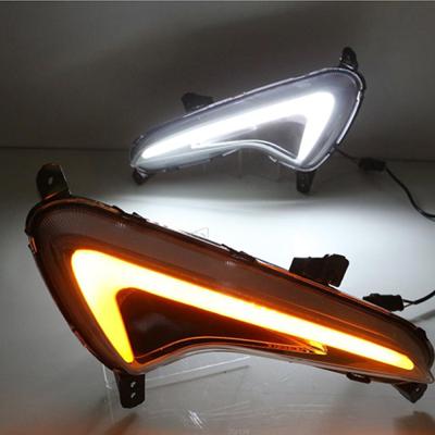 China ABS+led For Hyundai Solaris 2014 2015 2016 Yellow LED DRL Daytime Running Light Signal Lamp Daytime Running Light Cars Styling Lights for sale