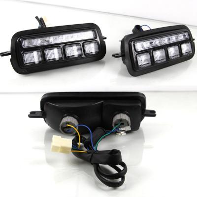 China ABS+led DRL Accessories LED Daytime Running Lights For Lada Niva 4x4 1995-2019 With Running Turn Signal Light Lamp for sale