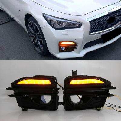 China ABS+led For Infiniti Q50 Sport Model 2014 2015 2016 2017 2018 2019 Car LED Daytime Running DRL Fog Lamp Light Turn Signal Lights for sale