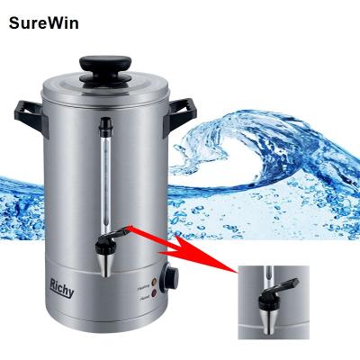 China Keep Warm 25L High Quality Commercial Appliances With Electric Faucet Non-Drip Plastic Part Water Supply Heater For Office Hotel for sale