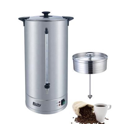 China Large Hotel Stainless Steel Coffee Urn 25L Coffee Maker Supply Urn for sale