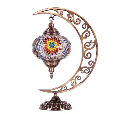 China Handicrafts in Qingba National Western Bar Food Bar Food Bedroom Living Room Lamp Retro Turkish Table Lamp Turkiye Style Romantic Glazed Turkish Table Lamp for sale