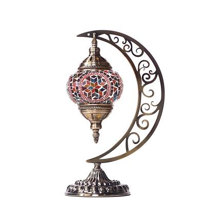 China Craftsmanship in Turkiye Moroccan handmade Turkish lamps with shade mosaic stained glass tiffany table lamp for sale