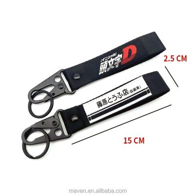 China Metal JDM Racing AE86 D Sports Hat Initial Lanyard Keychain Keyring Seatbelt Pad Air Freshener for sale