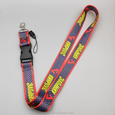 China Polyester JDM Racing Style AKRAPOVIC Lanyard Cellphone Car Keychain Mobile ID Holder Neck Strap for sale